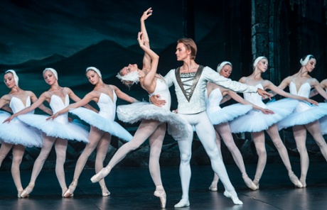 Irina Kolesnikova and Denis Rodkin with the St Petersburg Ballet in Swan Lake.