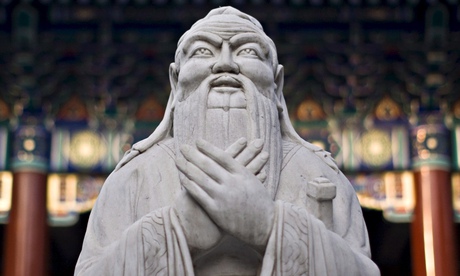 Finding a path through chaos … Chinese sage Confucius. Photograph: Adrian Bradshaw/EPA