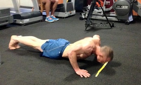 Carlton Williams's world record press-up attempt