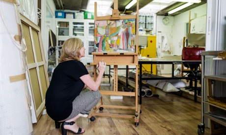 Julia Nagle at work in her east London studio.