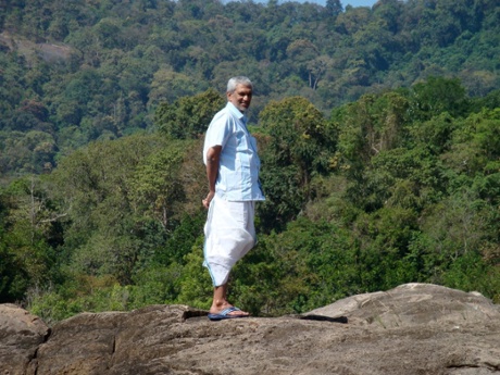 Shahnaz Habib’s father at home in India.