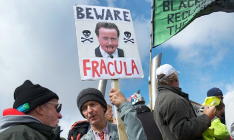 Anti-fracking protestors