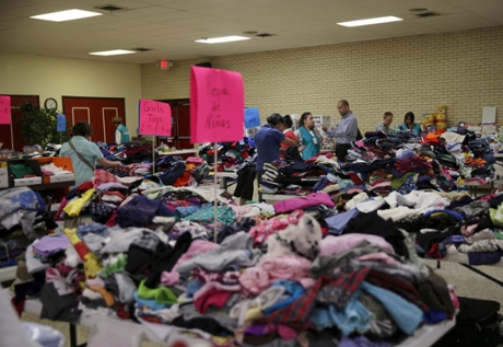 The Sacred Heart centre, where food and clothing is provided for migrants.