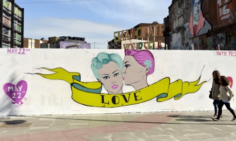 A 'vote yes' mural in Dublin.