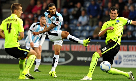 Huddersfield's Nahki Wells in action
