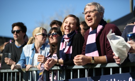Observer writer Katie Forster and her father watching the match against Maidstone FC.