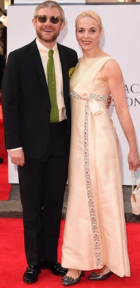 Off-screen partner: with Martin Freeman.