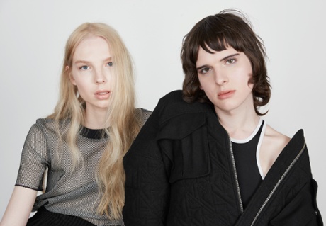 Hari Nef, right, modelling for The Gaze, & Other Stories capsule collection