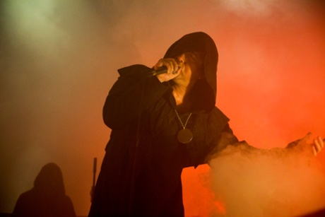 Attila Csihar of Sunn O))) at the Royal Festival Hall.