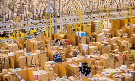 An Amazon UK fulfilment centre near Peterborough.