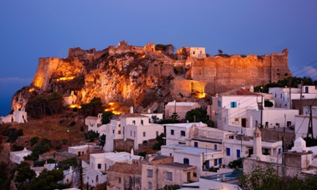 Castle on the hilltop, Hora, Greece