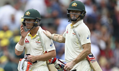 David Warner, left, and Chris Rogers