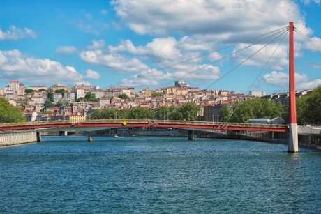 View from the Saône across to the Croix Rousse