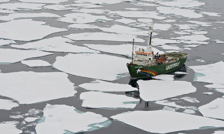 Greepeace boat, Arctic, 2012