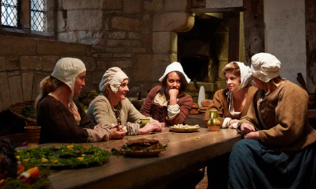 (left to right) Meg Mathews, Louise Minchin, Zoe Smith, Kirstie Alley and Fern Britton in Time Crashers