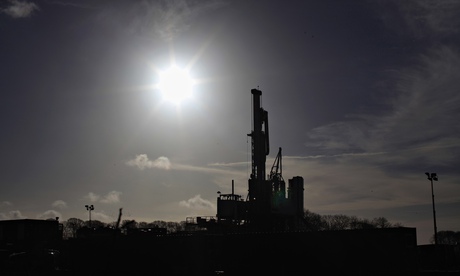 A Cuadrilla rig exploring the Bowland Shale for gas near Blackpool in 2011.