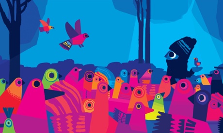 A crop of an image from Christ Haughton's glorious Shh! We Have a Plan, sure to delight toddlers and parents alike.