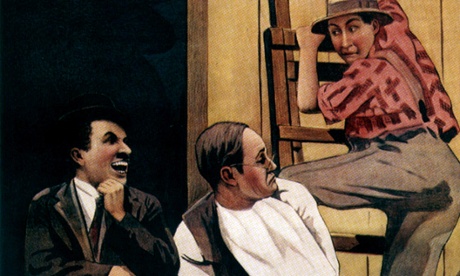 Detail from a poster for The Tramp.