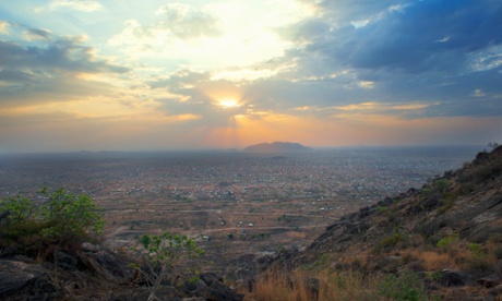Sunrise over city of Juba in South Sudan.