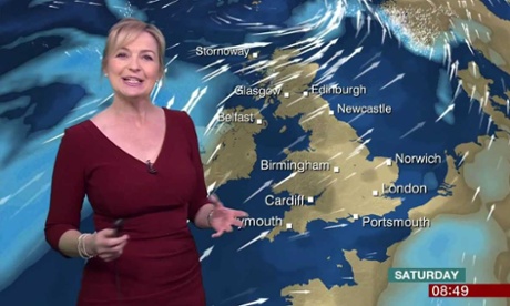 Warm front … Met Office-trained Carol Kirkwood presenting the weather on the BBC.