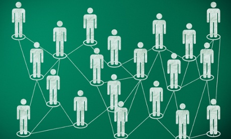 Figures connected in a network