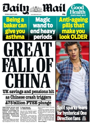 Daily Mail front page