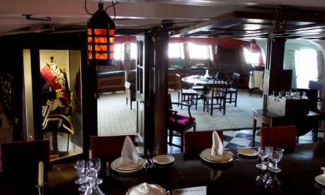 Captain's day cabin and dining room, HMS Victory, Portsmouth Historic Dockyard