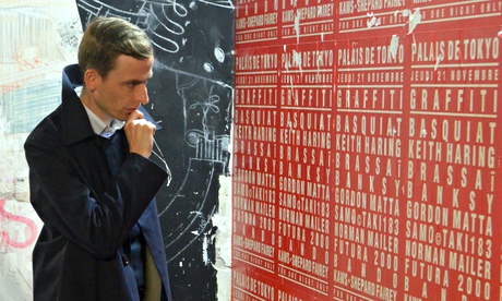 Richard Clay at a graffiti exhibition in Paris in A Brief History of Grafitti. Photograph: BBC/Kaboo