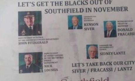 racist flyer detroit southfield