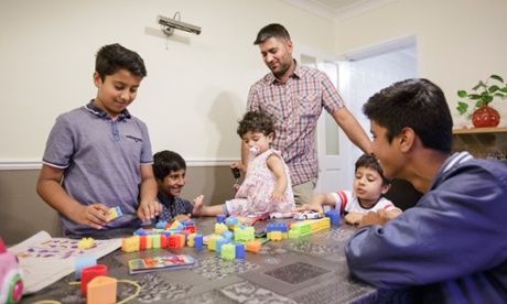 Camran Arif with his children Zulqurnain, 14; Zain, 11; Saqlain, 9; Hasanain, 4; Aishah, 1.