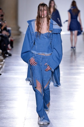 A model on the Marques' Almeida autumn/winter 2015/16 catwalk