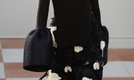 Giant sleeves on the Celine autumn/winter catwalk