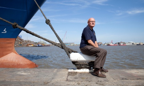 Ship shape: Colum Kelly at Immingham Docks.