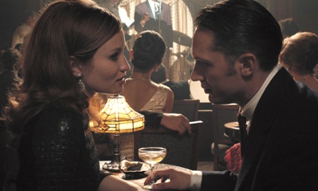 Emily Browning as Frances with Tom Hardy as her on-screen husband Reggie Kray in Legend.