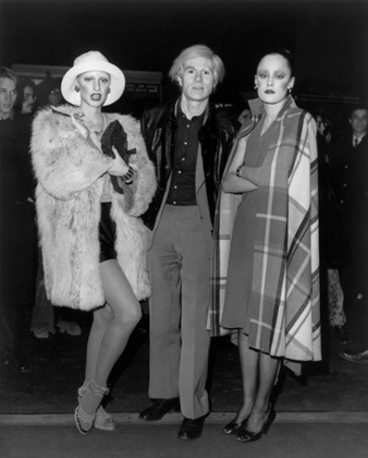 Andy Warhol with Donna Jordan (left) and Jane Forth in the 1970s.