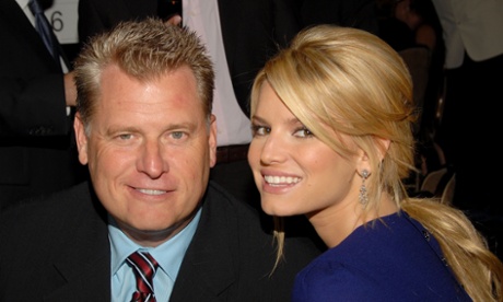 No thanks, dad … Jessica Simpson with her father Joe.