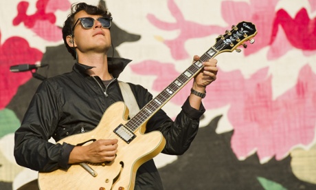 Vampire Weekend's Ezra Koenig at the Reading festival.