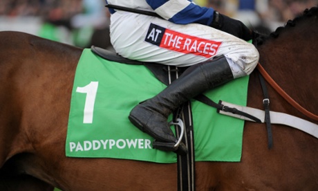 Paddy Power in the saddle at Cheltenham racecourse