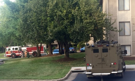 The bomb squad sweeping the shooter's apartment