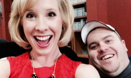Alison Parker and Adam Ward: the Facebook picture used by several UK national newspapers rather than video stills