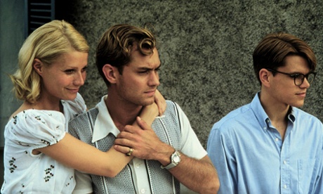 Gwyneth Paltrow, Jude Law and Matt damon as Marge Sherwood, Dickie Greenleaf and Tom Ripley in The Talented Mr Ripley.