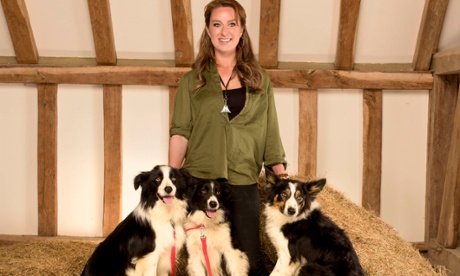 Come by: Flockstars shepherd mentor Emma Gray with sheepdogs (l-r)  Skye, Hoggy and Gyp.