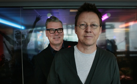 Simon Mayo (right) and Mark Kermode at BBC New Broadcasting House.