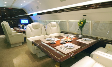Interior of jet 