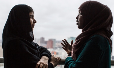 Anti-FGM campaigners Malala Yousafzai and Muna Hassan, who started a petition to raise awareness in UK schools.