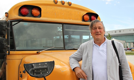 Have ‘workhorse’ bus, will travel … Stephen Fry in Central America. Photograph: ITV