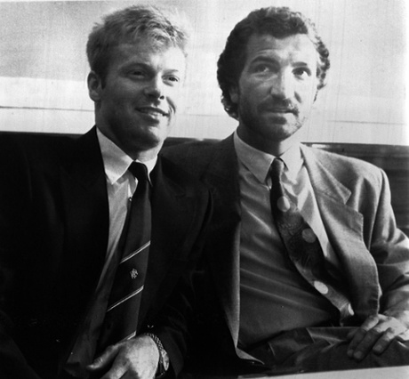 Glasgow Rangers manager Graeme Souness after signing Maurice Johnston.