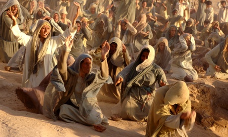 Actors on the set of the movie.