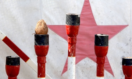 Coconut shy at funfair