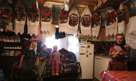 Inside a traditional Maramures house.